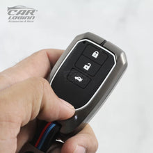 Load image into Gallery viewer, Metal Silicon Car key Case for Toyota Yaris 3 Button Smart Key