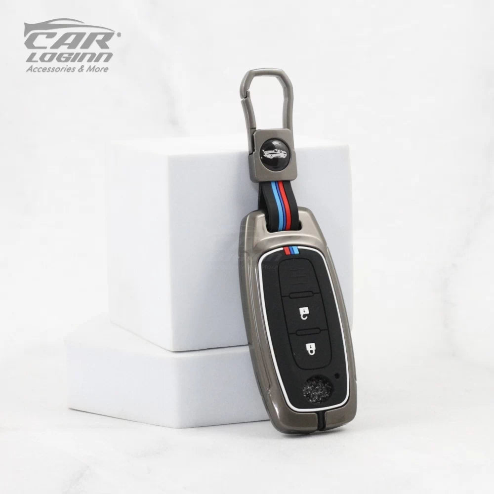 Metal Silcon Key Cover fit for Nissan Magnite | Kicks - 2 button Smart Key