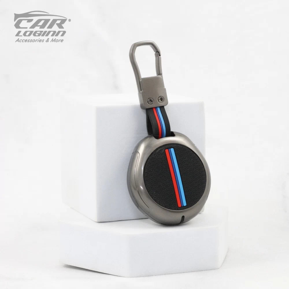 Metal Silicon Car Key Cover for New Tata Harrier EV - 4 Button smartkey