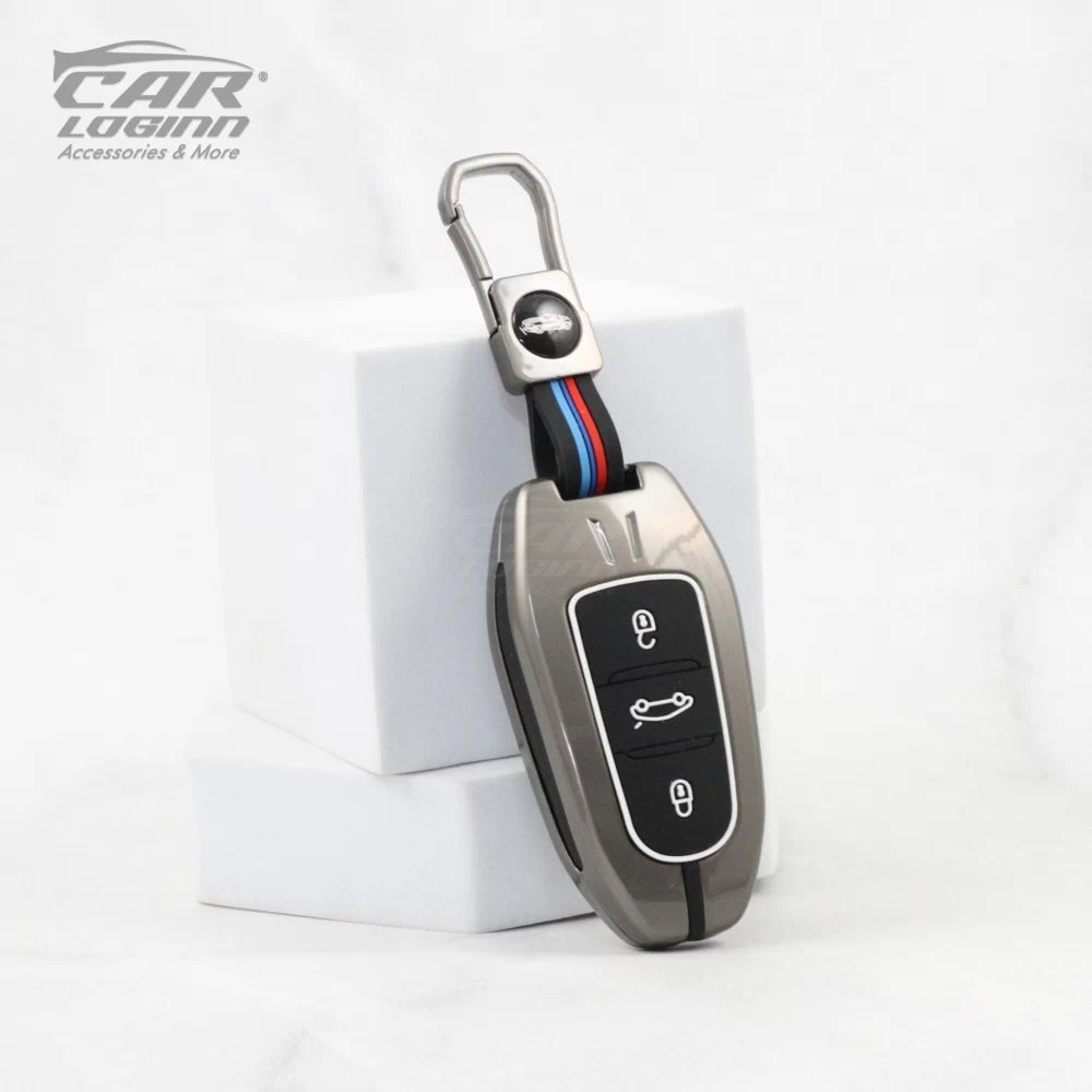 Metal Silicon Car Key case for Citron C3 | Aircross X | Basalt X Smart Key