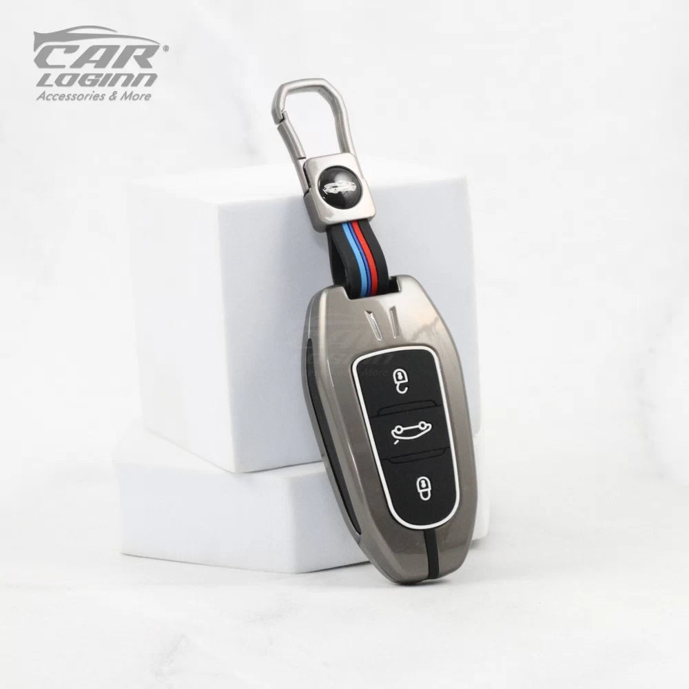 Metal Silicon Car Key case for Citron C3 | Aircross X | Basalt X Smart Key