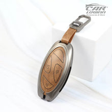 Load image into Gallery viewer, Metal Leather Car Key case for Hyundai New Venue facelift