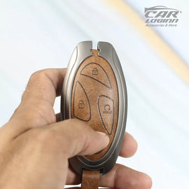 Metal Leather Car Key case for Hyundai New Venue facelift