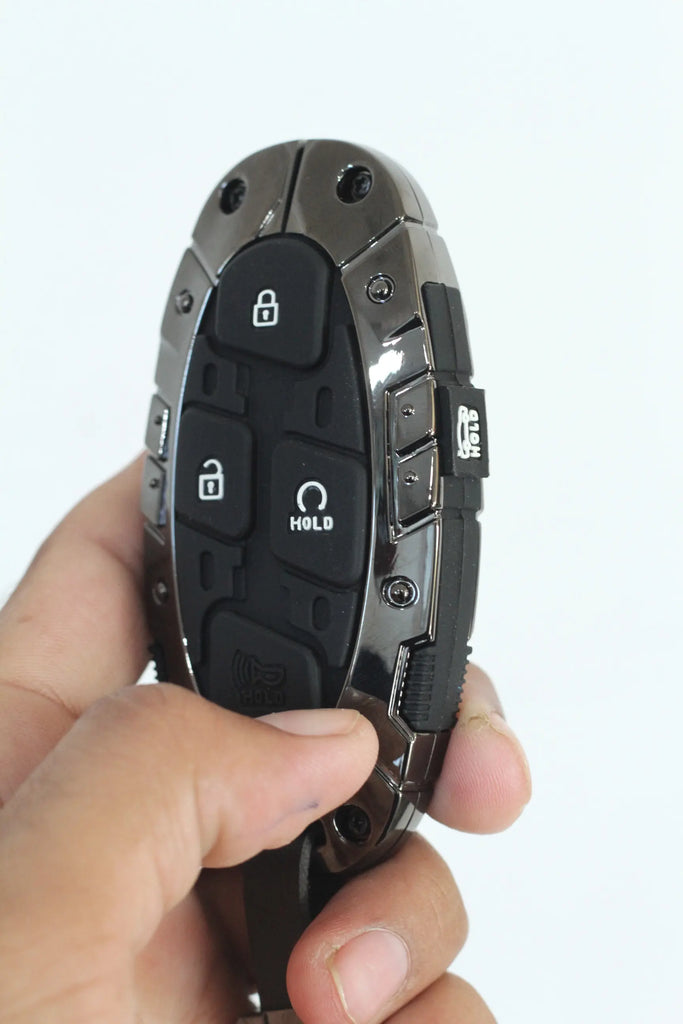 Premium Metal Black Transformer Series Soft Silicon Key Case for Hyundai New Venue facelift