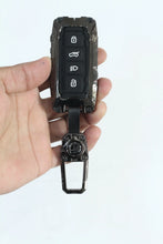 Load image into Gallery viewer, Metal Black Transformer Series Soft Silicon Key Cover for Tata Curve | New Harrier 4 Button Smart Key