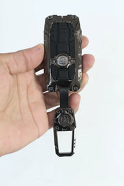 Metal Black Transformer Series Soft Silicon Key Cover for Tata Curvv | Curvv EV Electric | Sierra | Safari | Harrier | 4 Button Smart Key