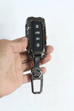 Load image into Gallery viewer, Metal Black Transformer Series Soft Silicon Key Cover for Tata Curve | New Harrier 4 Button Smart Key