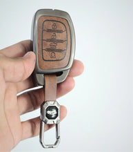 Load image into Gallery viewer, Metal Leather Car Keycover for Hyundai Creta SX | Venue SX Smart Key (4 Button Smart Key) (Copy)