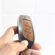 Load image into Gallery viewer, Metal Leather Car Key Cover Fit for MG Astor | MG ZS EV Smart Key