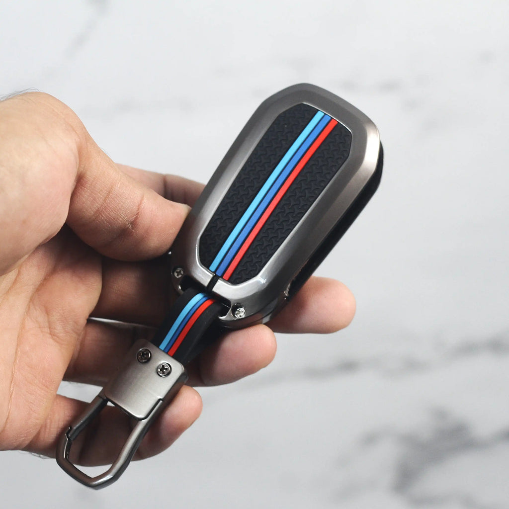 Metal Car Key Cover Competible for Citroen C3 | Basalt | Aircross - 2 Button Flip Key