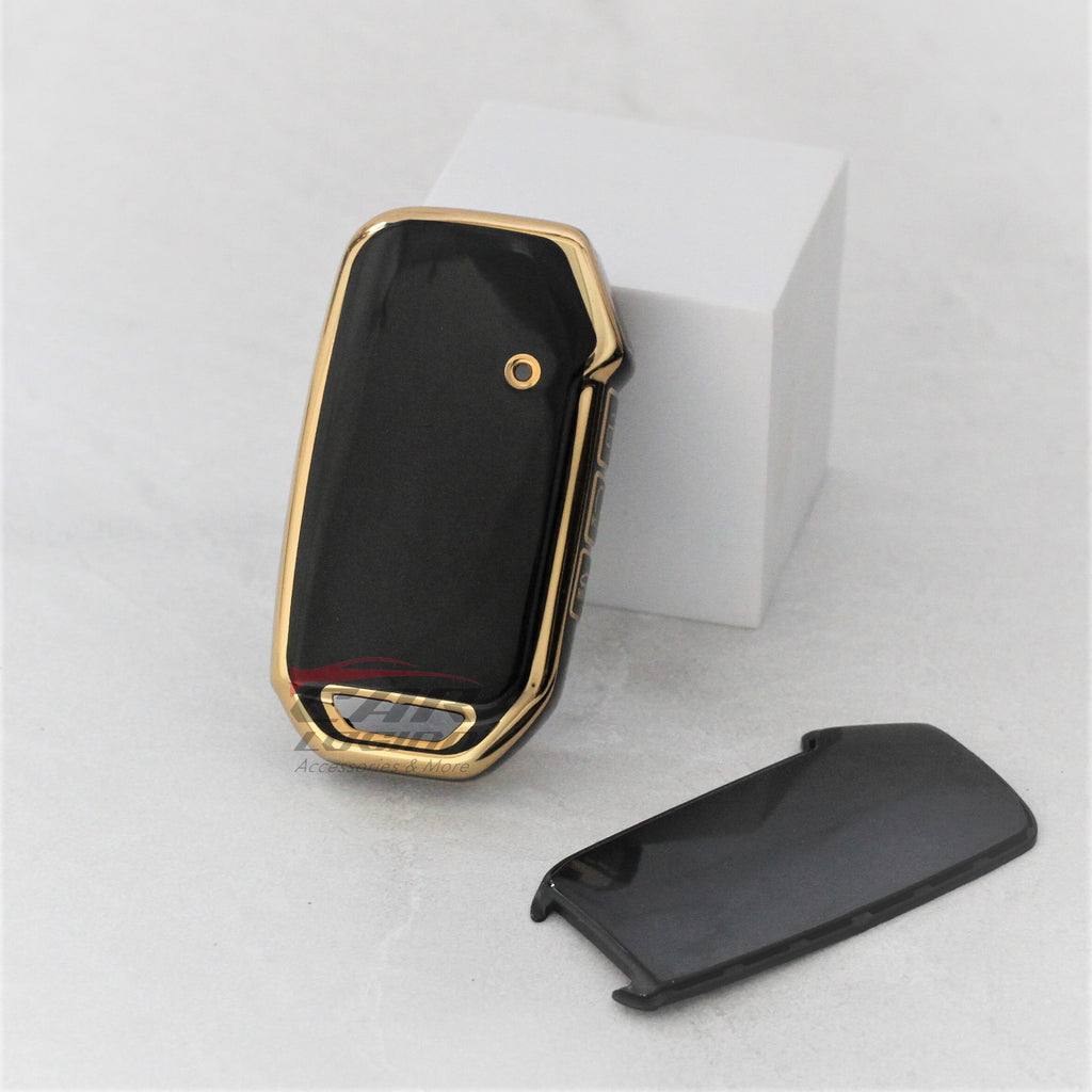 TPU Car Key Cover Fit for New Kia Seltos 2023 Facelift | Carens X Line | Sonet Facelift - 4 Button Smart Key