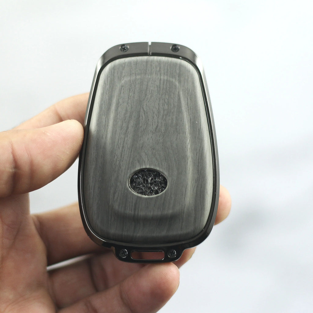 Lightest Grey Metal 3D Car keyCover for Tata Altroz | Punch | Tiago | Bolt | Harrier | Tigor | Gravitas | Nexon | New Safari