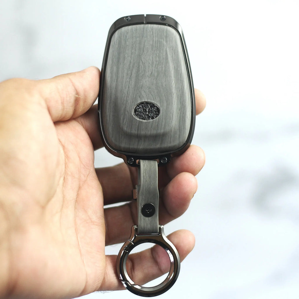 Lightest Grey Metal 3D Car keyCover for Tata Altroz | Punch | Tiago | Bolt | Harrier | Tigor | Gravitas | Nexon | New Safari