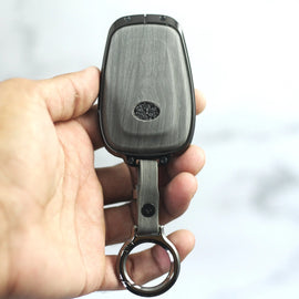Lightest Grey Metal 3D Car keyCover for Tata Altroz | Punch | Tiago | Bolt | Harrier | Tigor | Gravitas | Nexon | New Safari