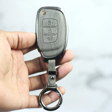 Load image into Gallery viewer, Lightest Grey Metal 3D Car keyCover for Hyundai Xcent | Exter | Creta | Venue | i20 | Aura | i10 Grand | Nios - Flip Key