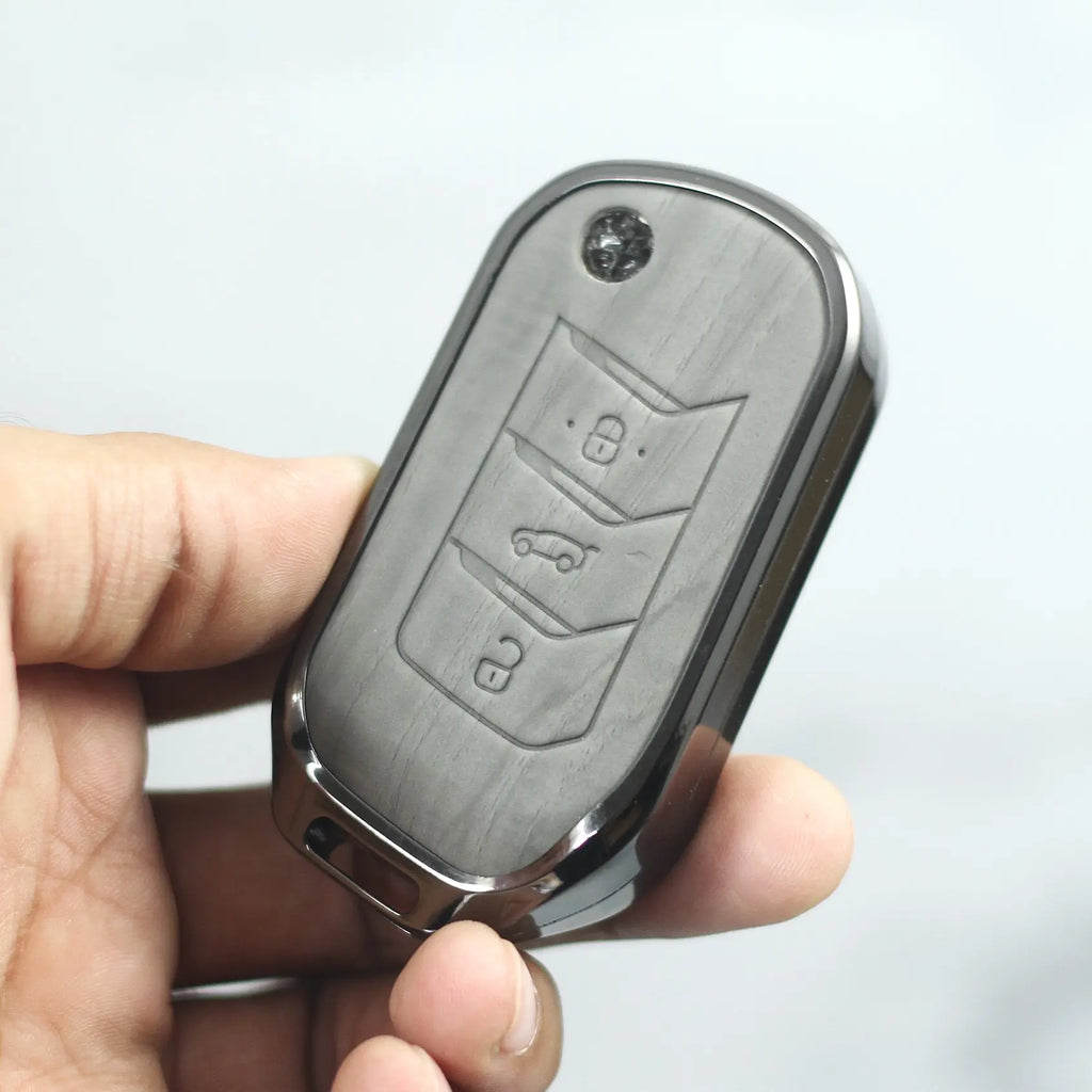 Lightest Grey Metal 3D Car keyCover for Mahindra ScorpioN | 3XO | XUV 700 | THAR | XUV 300 | Marazzo | Scorpio | New Bolero