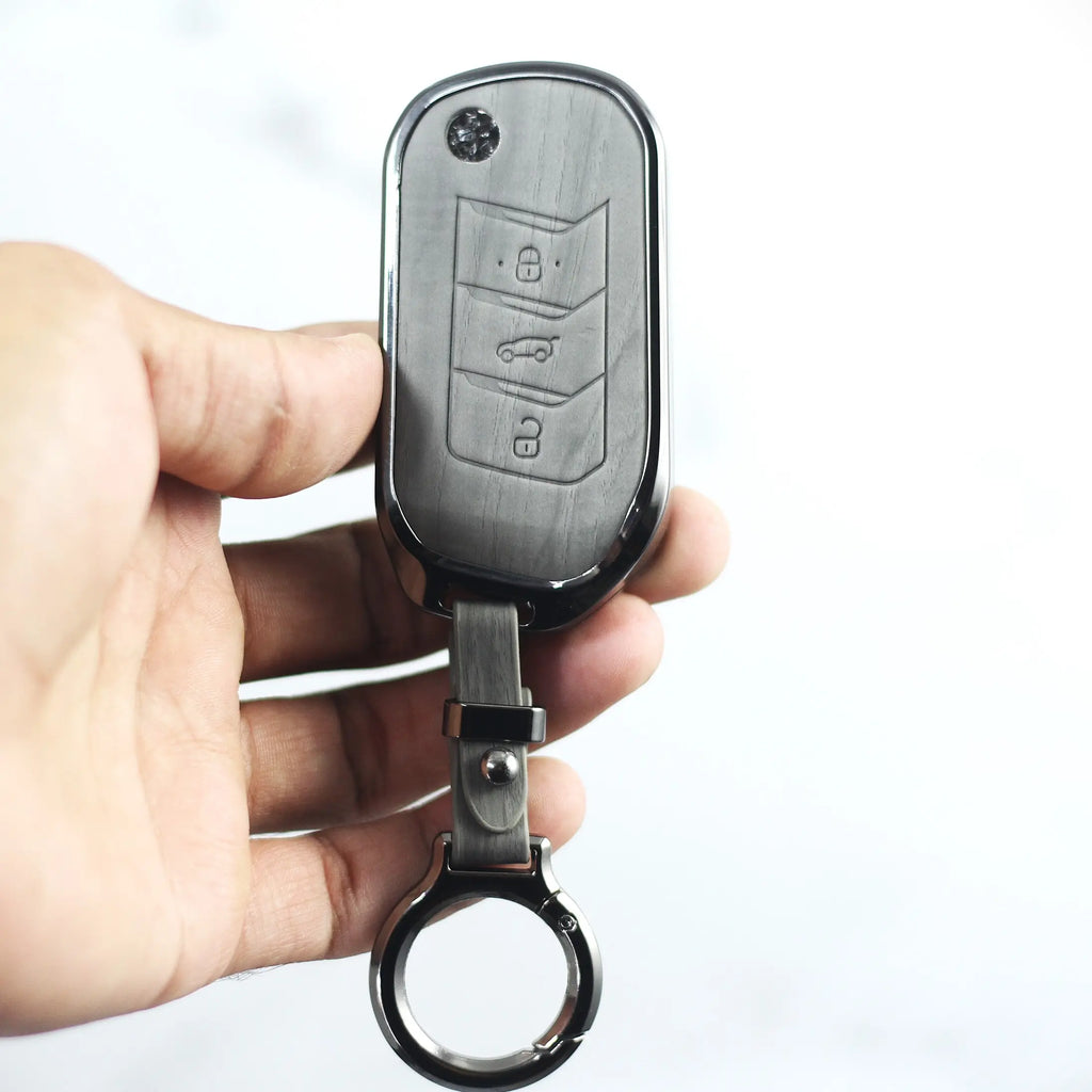 Lightest Grey Metal 3D Car keyCover for Mahindra ScorpioN | 3XO | XUV 700 | THAR | XUV 300 | Marazzo | Scorpio | New Bolero