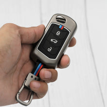 Load image into Gallery viewer, Metal Silicon Keycover for Mahindra ScorpioN | 3XO | XUV 700 | THAR | XUV 300 | Marazzo | Scorpio | New Bolero ( 3 Button)