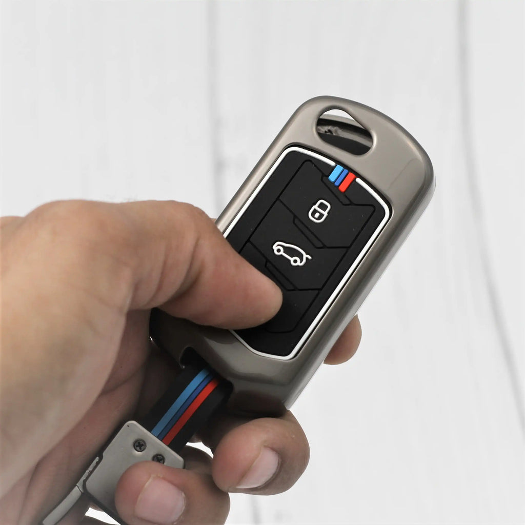 Metal Silicon Keycover for Mahindra ScorpioN | 3XO | XUV 700 | THAR | XUV 300 | Marazzo | Scorpio | New Bolero ( 3 Button)