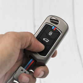 Metal Silicon Keycover for Mahindra ScorpioN | 3XO | XUV 700 | THAR | XUV 300 | Marazzo | Scorpio | New Bolero ( 3 Button)