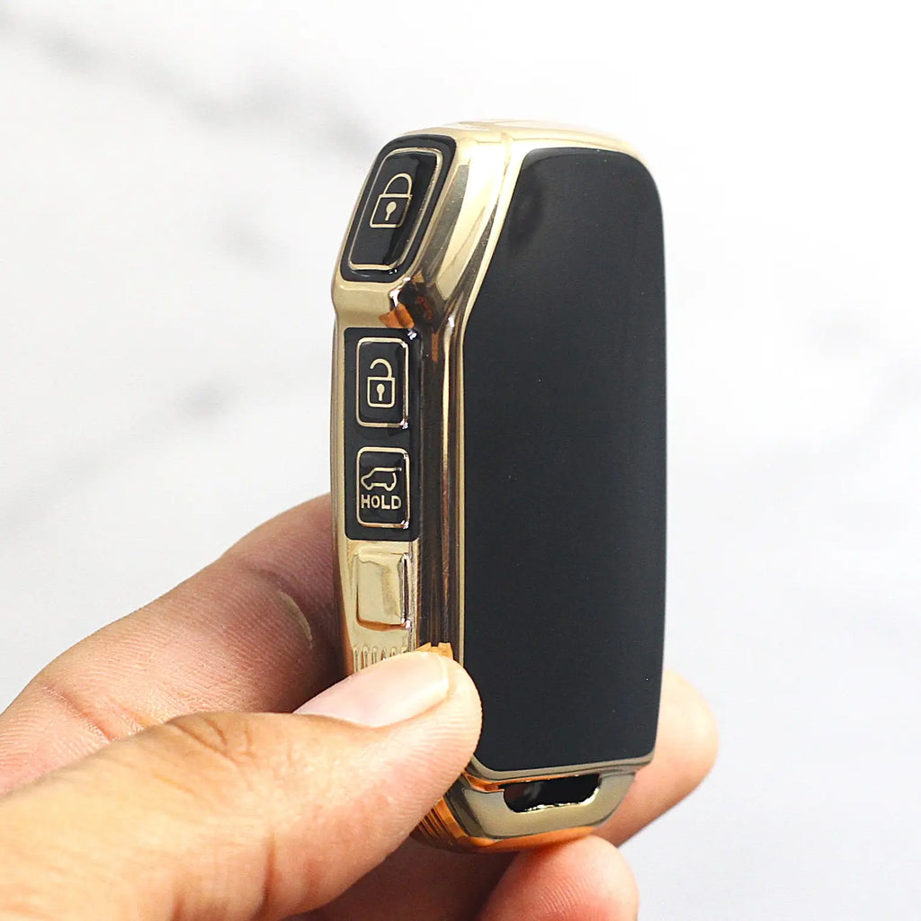 TPU Car Key Cover fit for New Kia Seltos Facelift | Sonet facelift - (3 Button Smart Key)