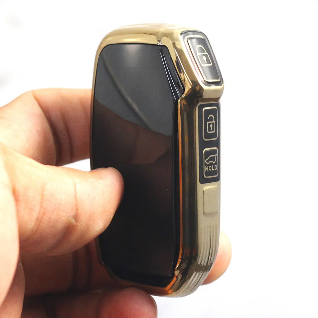 TPU Car Key Cover fit for New Kia Seltos Facelift | Sonet facelift - (3 Button Smart Key)