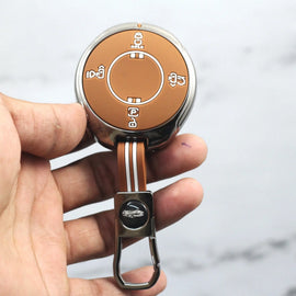 Metal Zinc Soft Silicon Key Case for New Tata Harrier EV - 8 Button smartkey