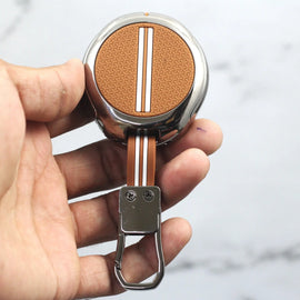 Metal Zinc Soft Silicon Key Case for New Tata Harrier EV - 8 Button smartkey