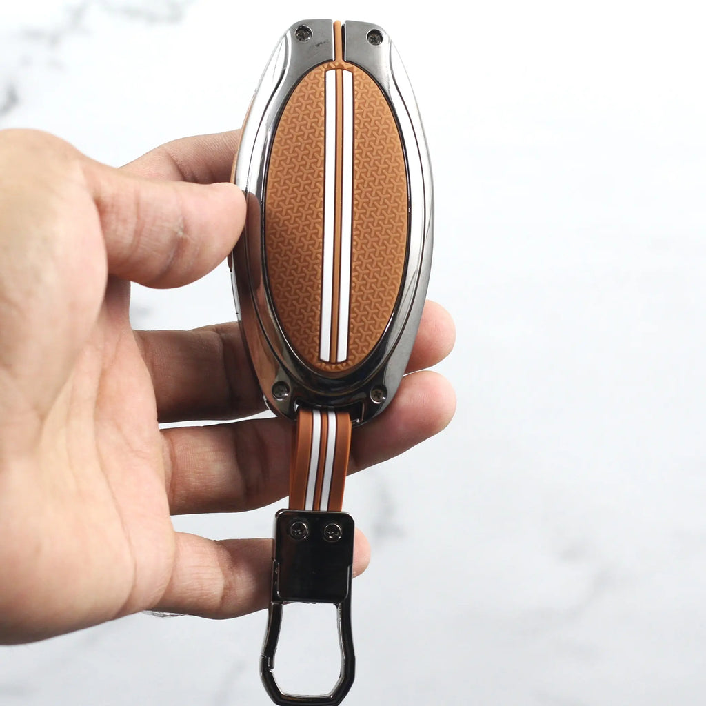 Metal Zinc Soft Silicon Key Case for Hyundai New Venue Facelift