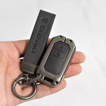 Load image into Gallery viewer, Metal Alloy Leather Key case for New Maruti Suzuki 2 Button Smart Key