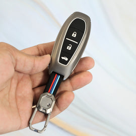 Metal Silicon  Car Key case for Maruti Suzuki Baleno | Vitara Brezza | S-Cross | Ciaz | SX 4 - (3 Button)