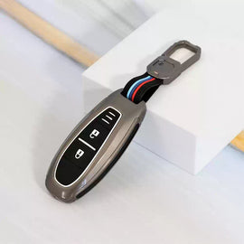 Metal Silicon Alloy Car Key case for Maruti Suzuki Baleno | Vitara Brezza | Ignis | S-Cross | Ciaz (2 Button Smart Key)