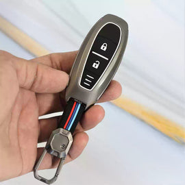 Metal Silicon Alloy Car Key case for Maruti Suzuki Baleno | Vitara Brezza | Ignis | S-Cross | Ciaz (2 Button Smart Key)