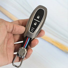 Metal Silicon Car Key case for Maruti Suzuki Baleno | Vitara Brezza | S-Cross | Ciaz | SX 4 - (2 Button)