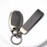 Metal Alloy Leather Key case for Mercedes-Benz 3 Button Smart Key