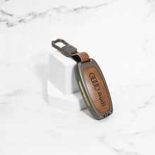 Load image into Gallery viewer, Metal Leather Key case for AUDI A3 | A4 | A5 | Q3 | Q5 | Q7 | Q8 - (3 Button)