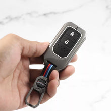 Load image into Gallery viewer, Metal Silicon Key case for Honda Elevate | Amaze | Jazz | Honda City | BR-V| CR-V | WR-V | Civic - 2 Button Smart Key