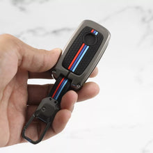Load image into Gallery viewer, Metal Silicon Car Key case for Skoda Rapid | Yeti | Superb | Laura | Fabia | Octavia | Volkswagen Jetta | Vento | Polo | Ameo (3 Button)