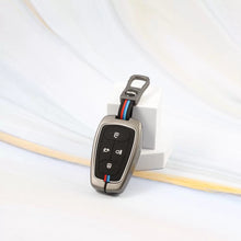 Load image into Gallery viewer, Metal Silicon Car Key Cover for Tata Altroz | Punch | Tiago | Bolt | Harrier | Tigor | Gravitas | Nexon | New Safari - (4 Button)