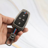Metal Silicon Car Key Cover for Tata Altroz | Punch | Tiago | Bolt | Harrier | Tigor | Gravitas | Nexon | New Safari - (4 Button)