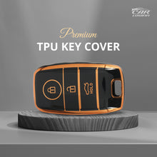 Load image into Gallery viewer, TPU Car Key Cover Fit for KIA Seltos | KIA Sonet | KIA Carens (3 Button Smart Key)