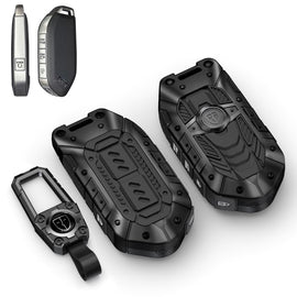 Premium Metal Black Transformer Series Soft Silicon Key Cover for Kia New Seltos 2026 | Syros | EV6 EV9 - 4 Button