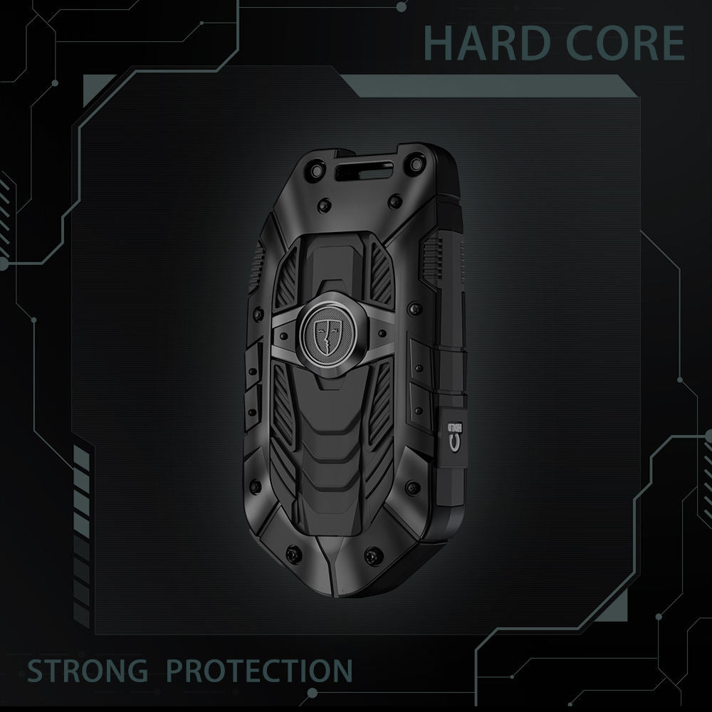 Premium Metal Black Transformer Series Soft Silicon Key Cover for Kia New Seltos 2026 | Syros | EV6 EV9 - 4 Button