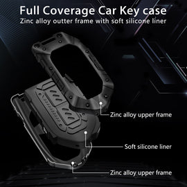 Premium Metal Black Transformer Series Soft Silicon Key Cover for Kia New Seltos 2026 | Syros | EV6 EV9 - 4 Button