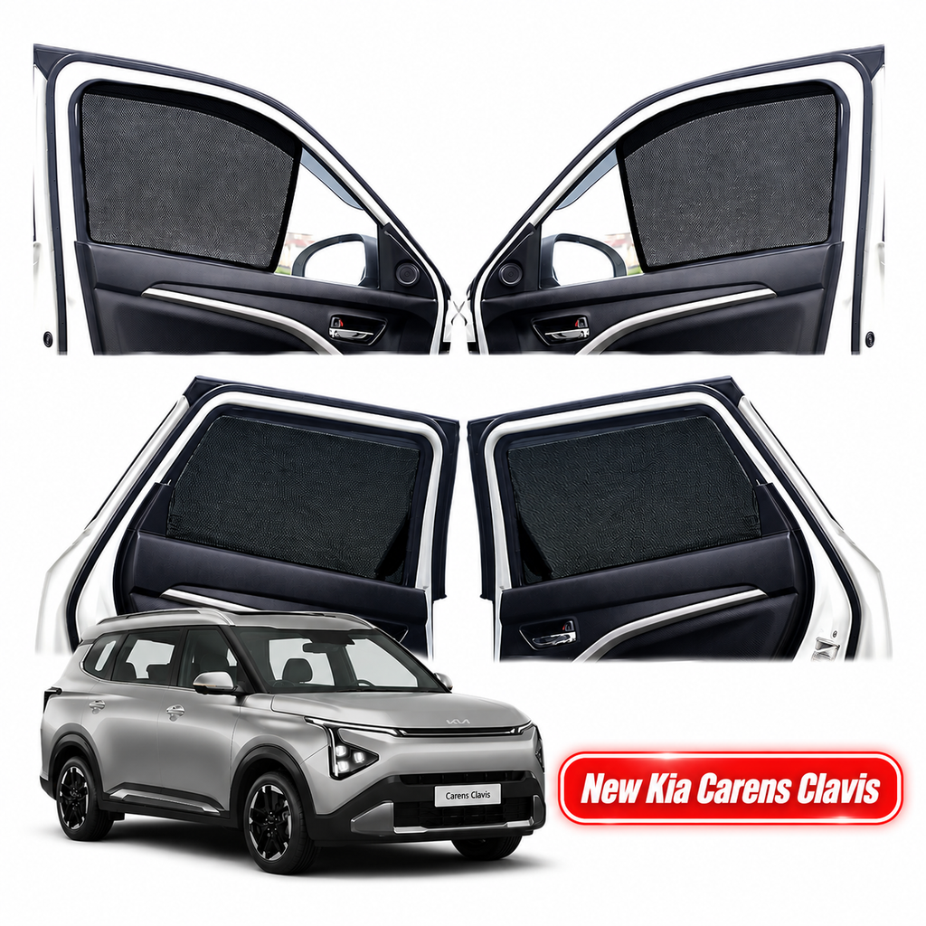 New Kia Carens Clavis Half Window Curtain/Car Sunshades - 6 Pieces