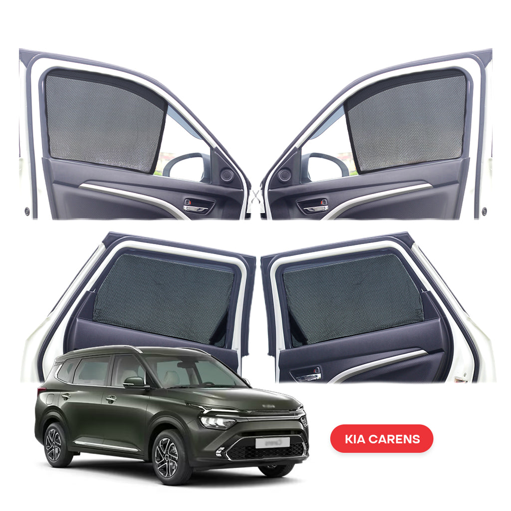 Kia Carens Half Window Curtain/Car Sunshades - 6 Pieces