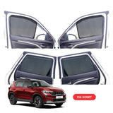 Kia Sonet Half Window Curtain/Car Sunshades - 4 Pieces