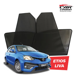 Toyota Etios Liva Magnetic Window Curtain/Car Sunshades - 4 Pieces