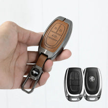 Load image into Gallery viewer, Metal Leather Car Key Case Fit for MG Gloster - 3 Button Smart Key