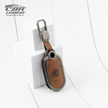 Load image into Gallery viewer, Metal Leather Key Cover Fit for MG Comet EV Electric 3 Button Flip Key